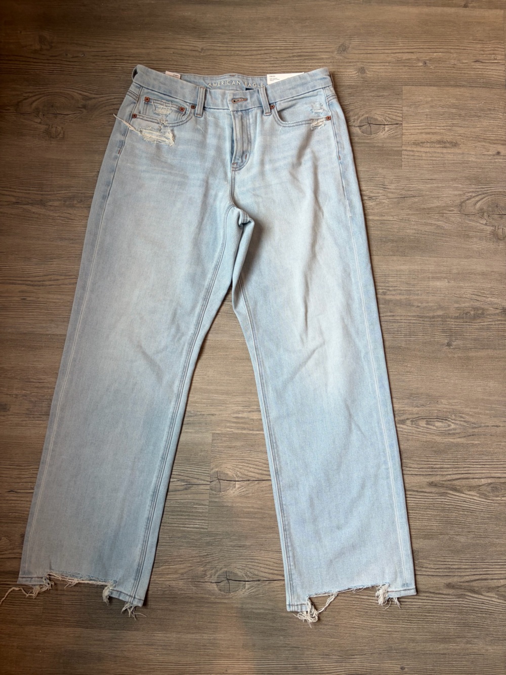 American Eagle Outfitters Light Blue Stretch Straight Jeans